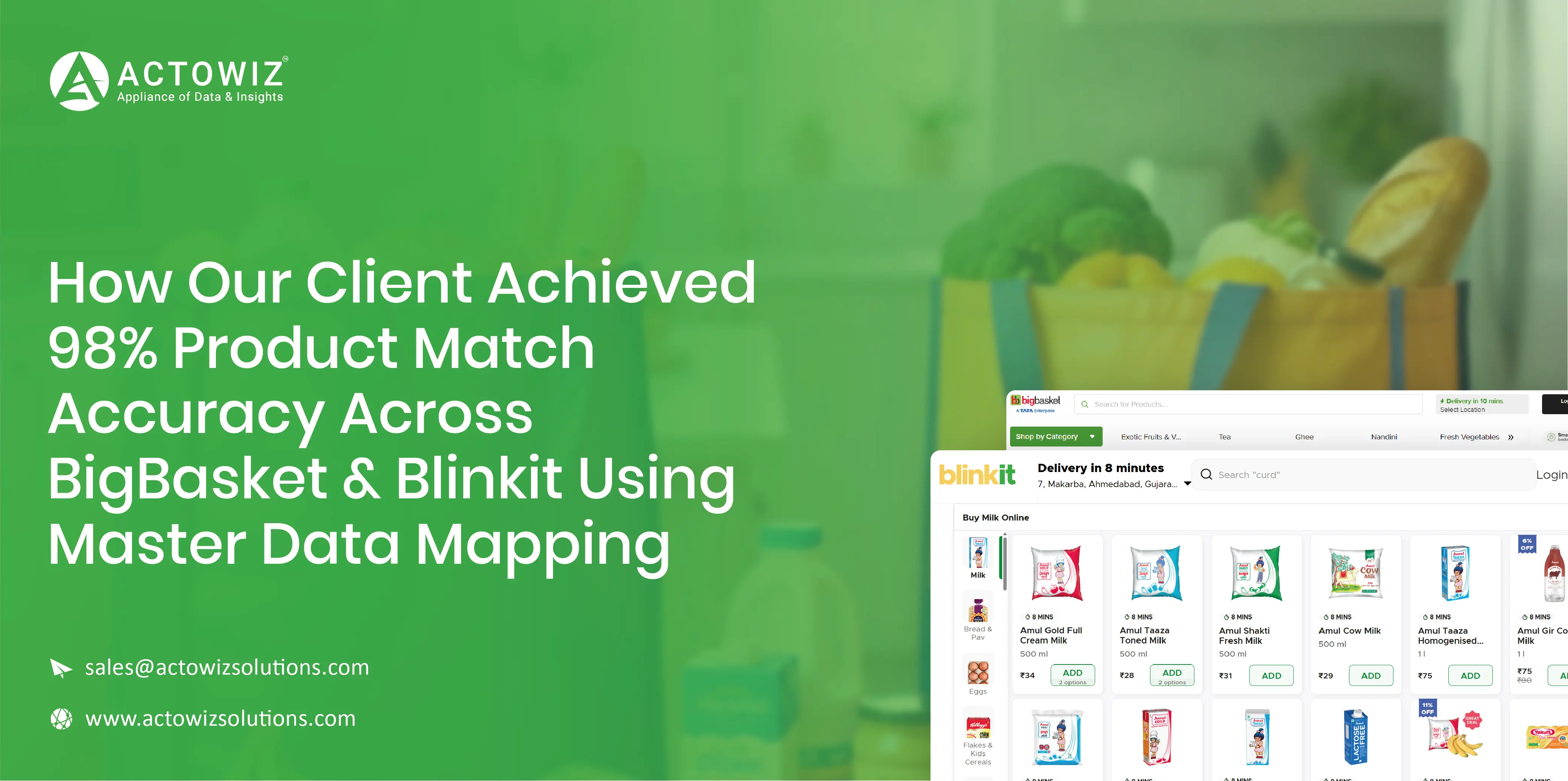 How Our Client Achieved 98% Product Match Accuracy Across BigBasket & Blinkit Using Master Data Mapping
